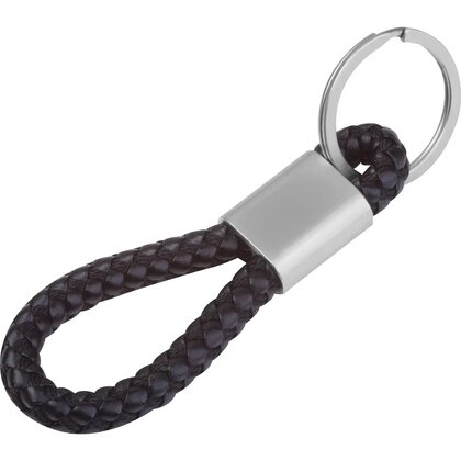 Metal keychain &ndash; PU cord ERNEST