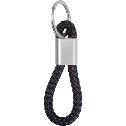 Metal keychain &ndash; PU cord ERNEST