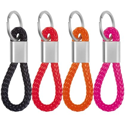 Metal keychain &ndash; PU cord ERNEST