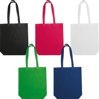 Fairtrade cotton bag with bottom fold PIOTR