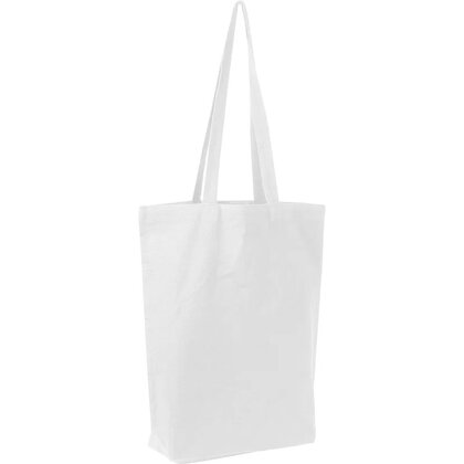 Fairtrade cotton bag with bottom fold PIOTR
