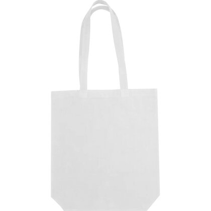 Fairtrade cotton bag with bottom fold PIOTR