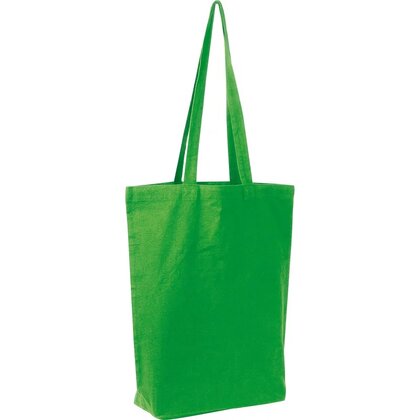 Fairtrade cotton bag with bottom fold PIOTR