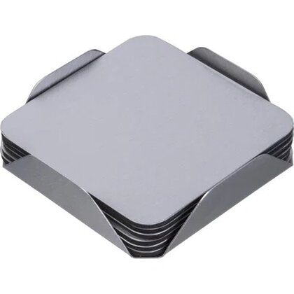 6-piece coaster set made of stainless steel MATILDE