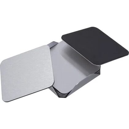6-piece coaster set made of stainless steel MATILDE