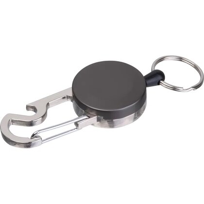 Retractable keychain with metal carabiner PEGGY