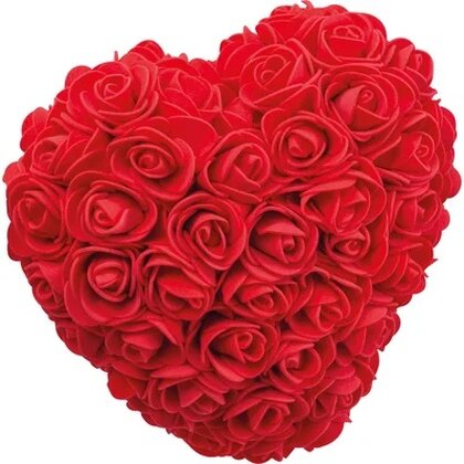 Artificial roses in heart shape JANICE