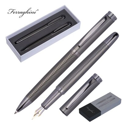 Ferraghini writing set &ndash; fountain pen and ballpen FREDERICK
