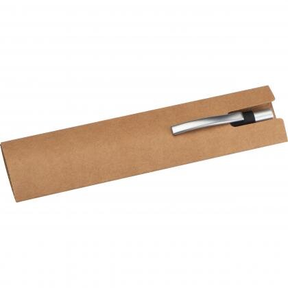 Aluminium push pen with bamboo gripzone WILHELMINA