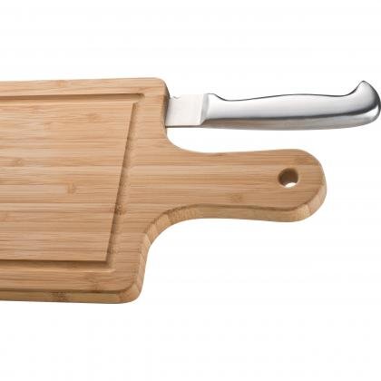 Bamboo chopping board with knife ELFRIEDE