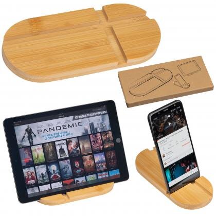 Bamboo tablet and smartphone holder HAILEY