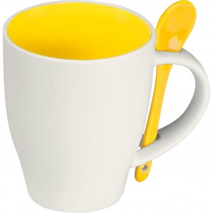 Ceramic cup with a spoon ARMANDO