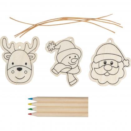 Christmas tree tag painting set PABLO
