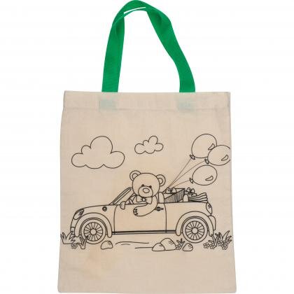 Cotton bag for coloring OLIVE