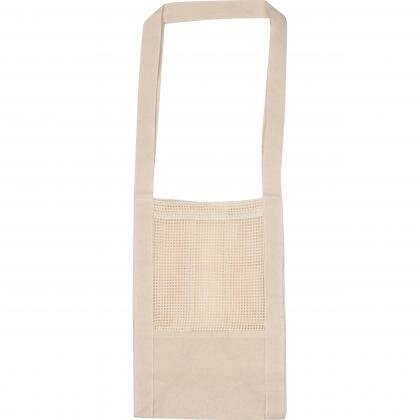 Cotton bag with crocheted part BENEDIKT