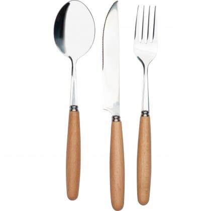 Cutlery set in a cotton pouch NIKODEM