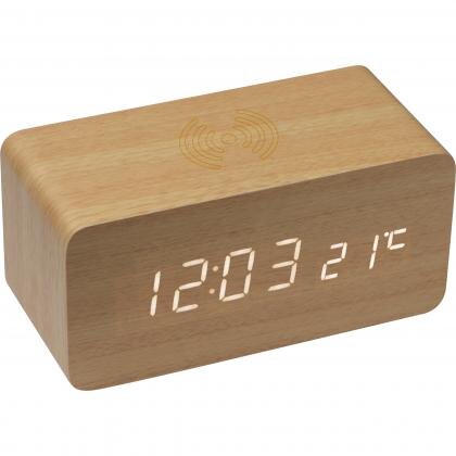 Desk clock with integrated wireless charger DELILAH