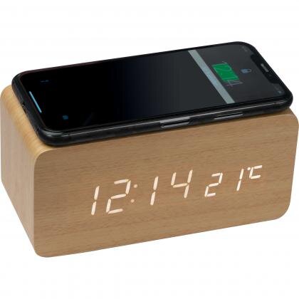 Desk clock with integrated wireless charger DELILAH