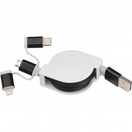 Extendable charging cable with 3 plugs NICO