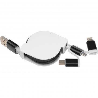 Extendable charging cable with 3 plugs NICO