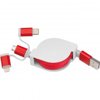 Extendable charging cable with 3 plugs NICO