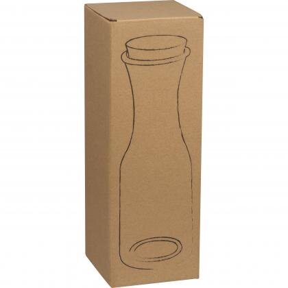 Glass carafe with cork lid NIKODYM