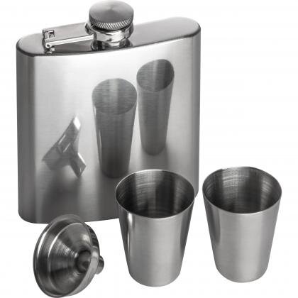 Hipflask set with 2 cups FAITH
