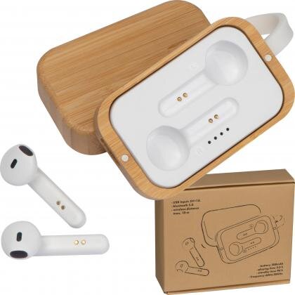 Inearphones in a bomboo box HAZEL