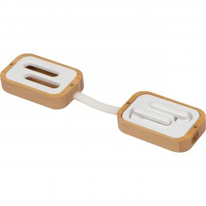 Inearphones in a bomboo box HAZEL