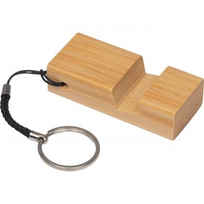 Keychain with mobile stand made from bamboo TABITHA