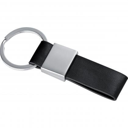 Keyring with a black PU strap REMO