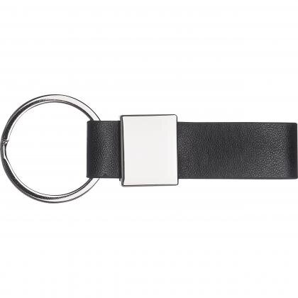 Keyring with a black PU strap REMO