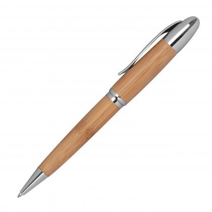 Metal twist ballpen with bamboo coating ELISABETTA