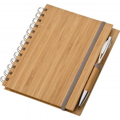 Note pad with bamboo cover A5 FRANCESCA