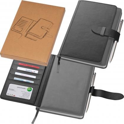 Notebook with business card compartments MARTIN