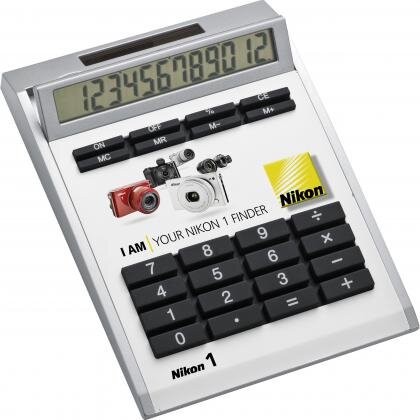 Own-design desk calculator with insert without holes, small OLIWIA