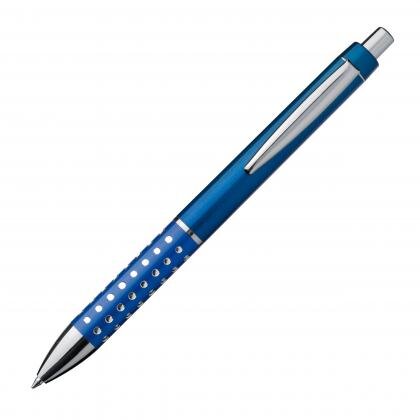 Plastic ball pen with sparkling grip zone REX