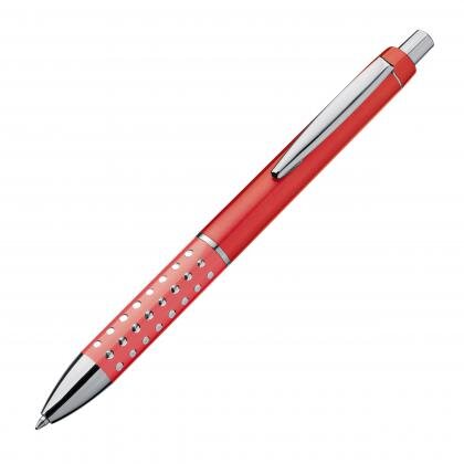 Plastic ball pen with sparkling grip zone REX