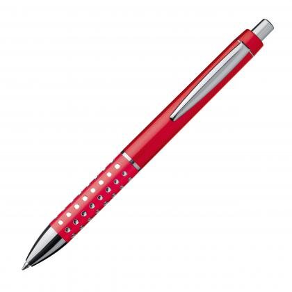 Plastic ball pen with sparkling grip zone REX