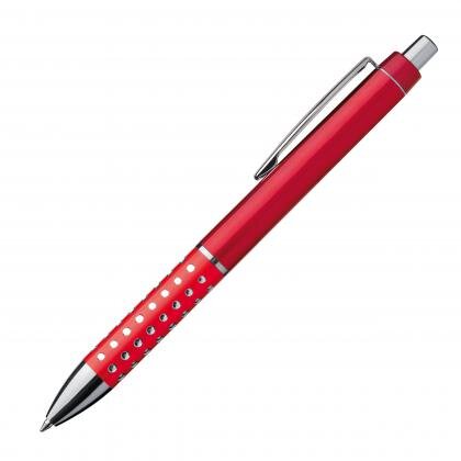 Plastic ball pen with sparkling grip zone REX