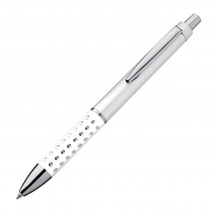 Plastic ball pen with sparkling grip zone REX