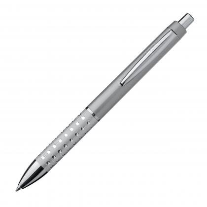 Plastic ball pen with sparkling grip zone REX