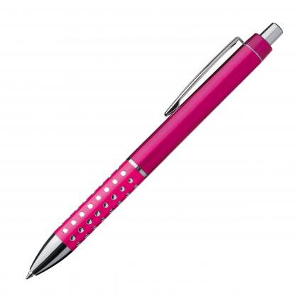 Plastic ball pen with sparkling grip zone REX