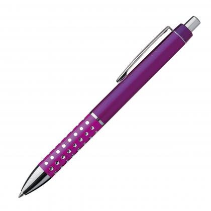 Plastic ball pen with sparkling grip zone REX