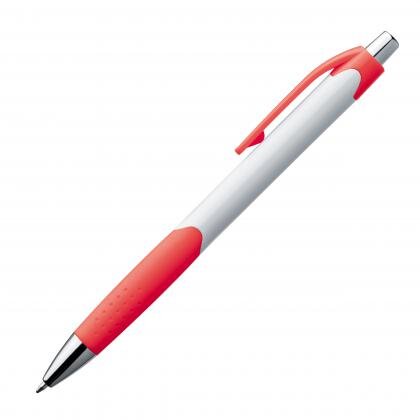 Plastic ball pen with rubber grip zone HARRIET