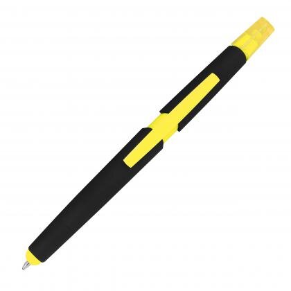 Plastic ballpen with highlighter and touch function EMMETT