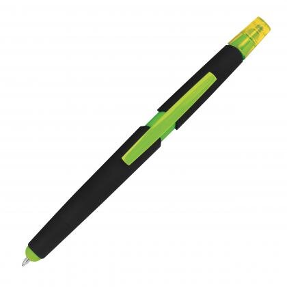 Plastic ballpen with highlighter and touch function EMMETT