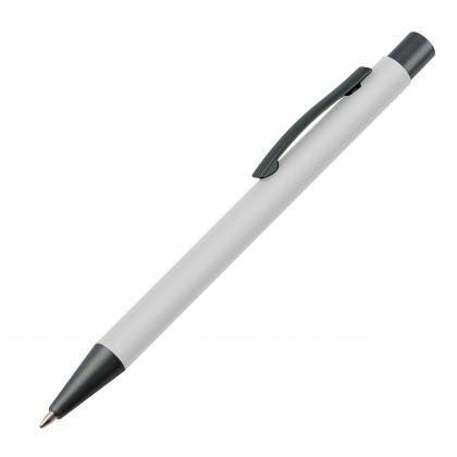 Plastic ballpoint pen with metal clip MIKOLAJ