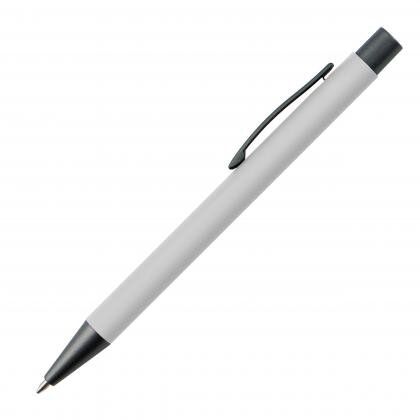 Plastic ballpoint pen with metal clip MIKOLAJ