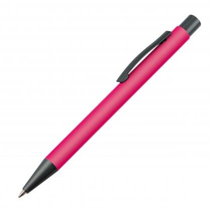 Plastic ballpoint pen with metal clip MIKOLAJ